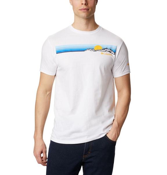 Columbia PFG T-Shirt White For Men's NZ45730 New Zealand